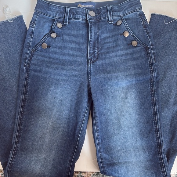 Democracy “Ab-Solution” Skyrise Flare trouser style blue jean dark wash - Picture 5 of 16